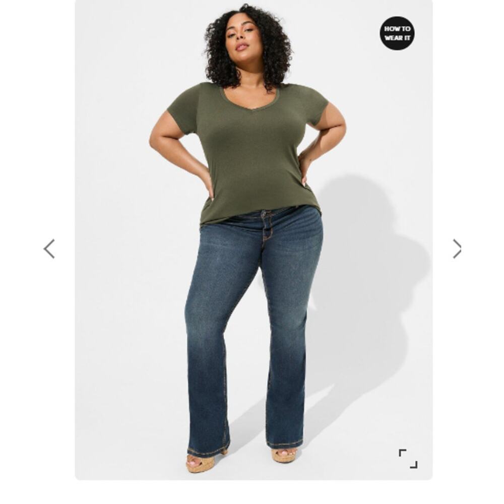 Torrid Jeans Womens 20 Short Bootcut Stretch Comfortable Western Boho Comfy